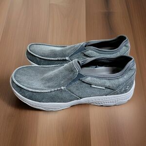 Skechers Men's Size 9 Relaxed Fit Respected  Loafers Charcoal